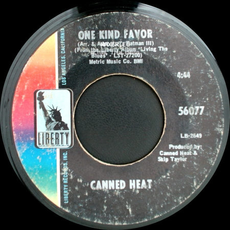 Canned Heat - One Kind Favor / Going Up The Country side A