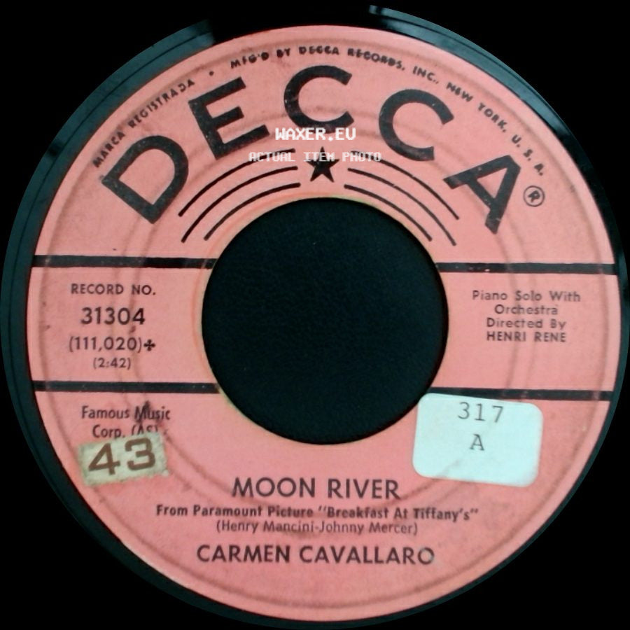Carmen Cavallaro - Moon River / Back Street side A