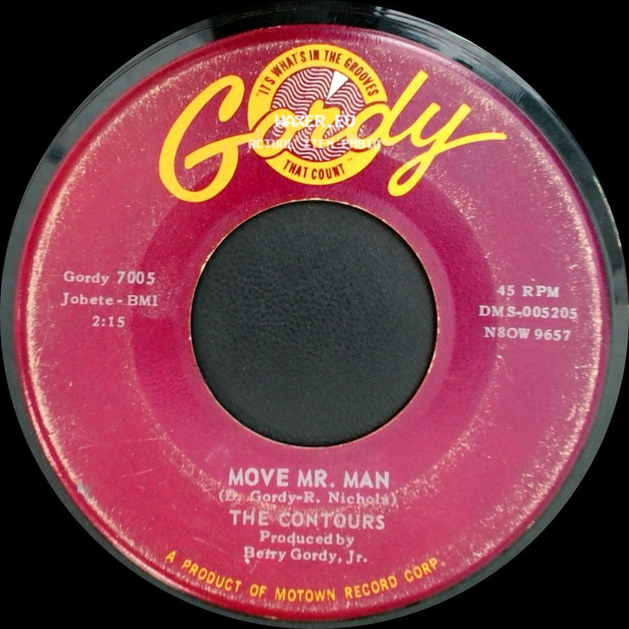 The Contours / The Velours - Move Mr. Man / Do You Love Me side A