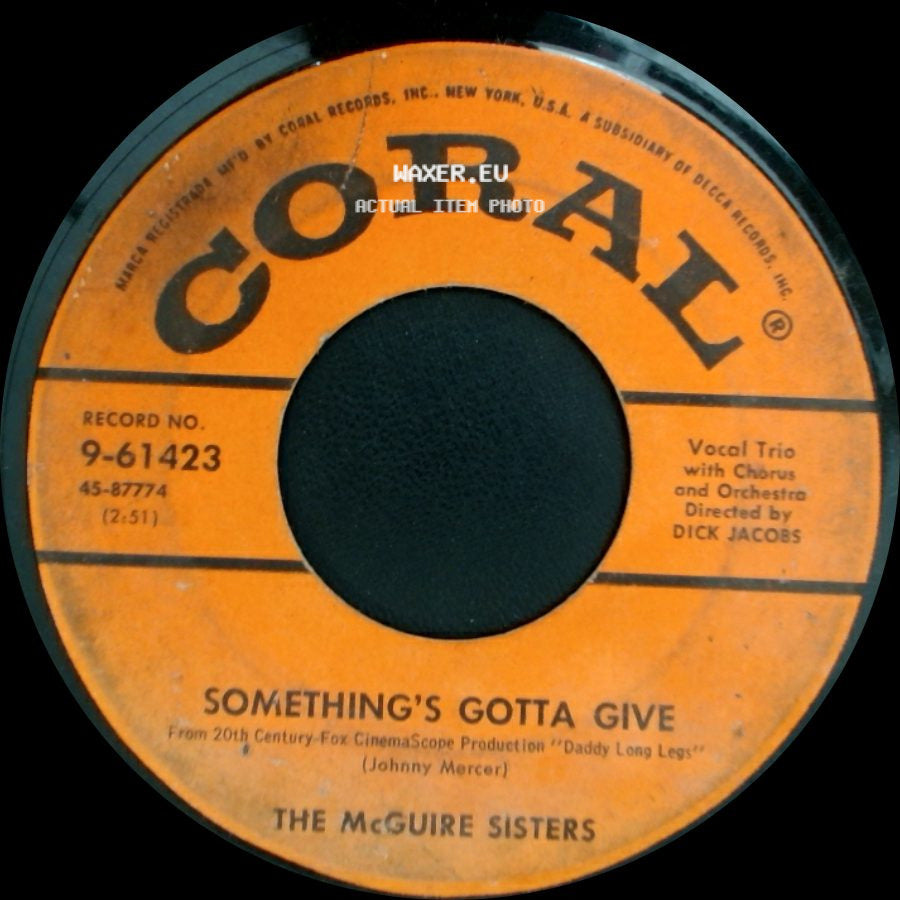 The Mcguire Sisters - Something's Gotta Give / Rhythm 'n' Blues side A