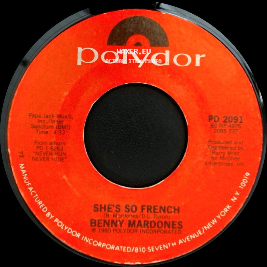 Benny Mardones - She's So French / Into The Night side A