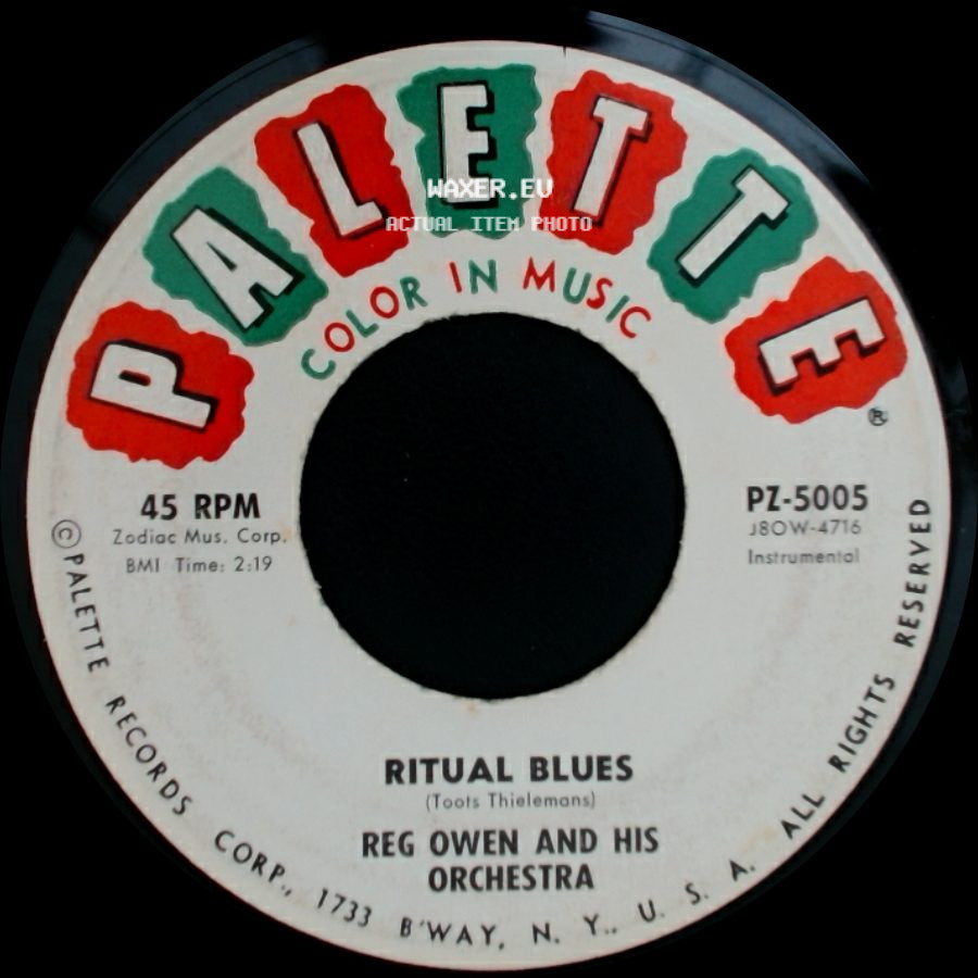 Reg Owen And His Orchestra - Ritual Blues / Manhattan Spiritual side A