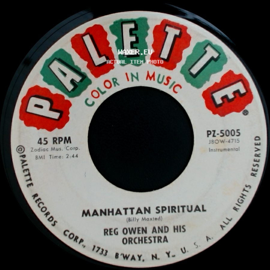 Reg Owen And His Orchestra - Ritual Blues / Manhattan Spiritual side B