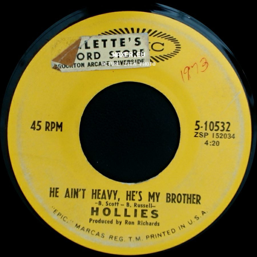 Hollies - He Ain't Heavy, He's My Brother / Cos You Like To Love Me side A