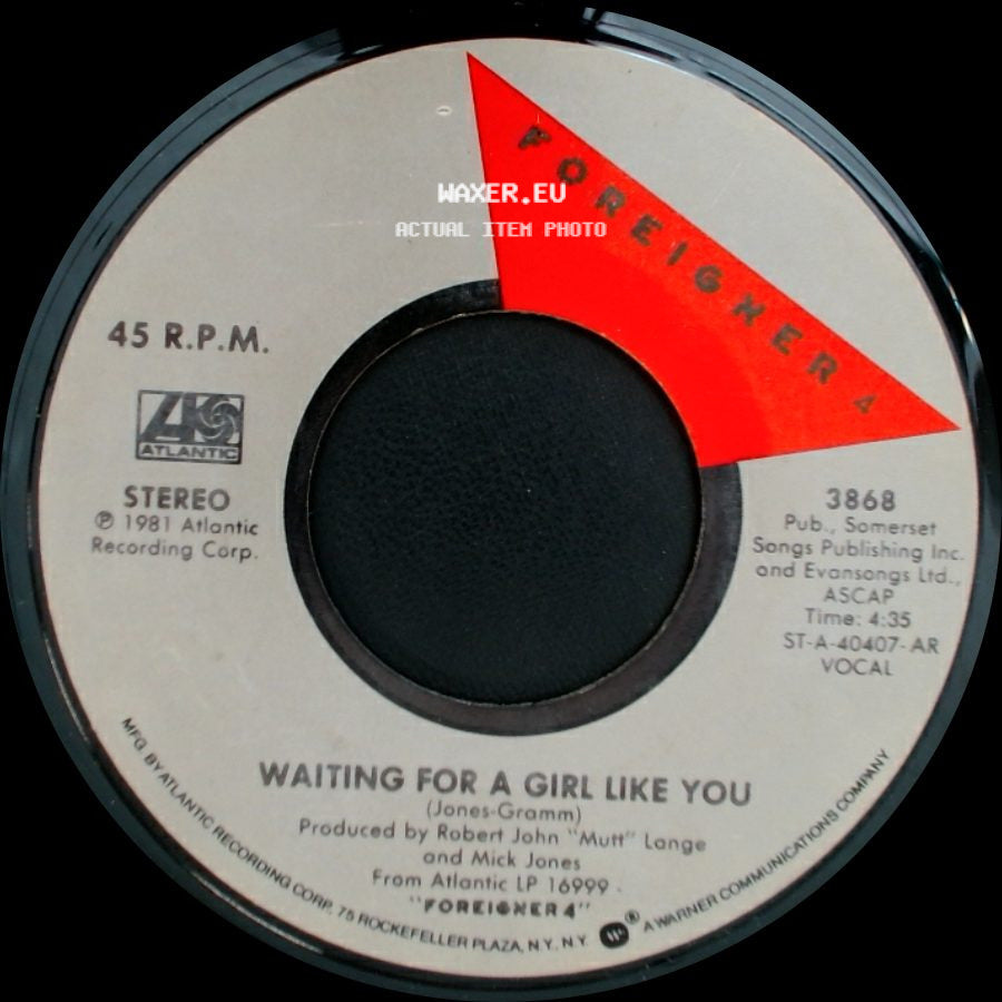Foreigner - Waiting For A Girl Like You / I'm Gonna Win side A