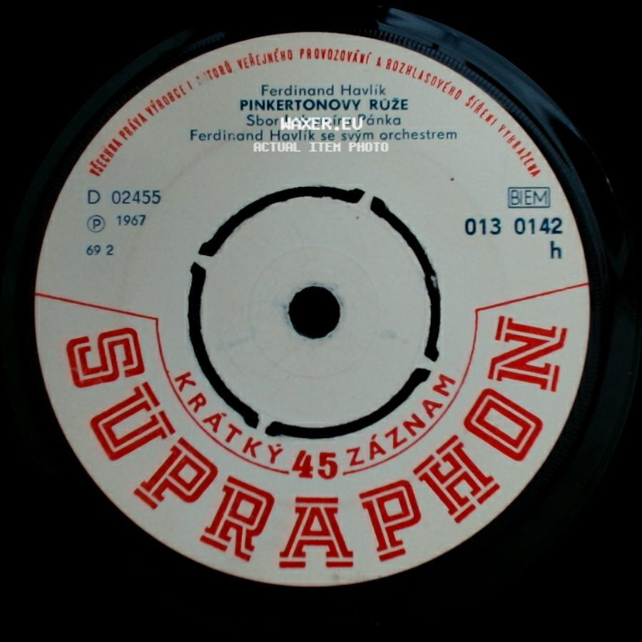 Ferdinand Havlík / Maurice Jarre/ Jiří Aplt - Pinkertonovy Růže / Krásně Je Žít (Somewhere My Love) side A