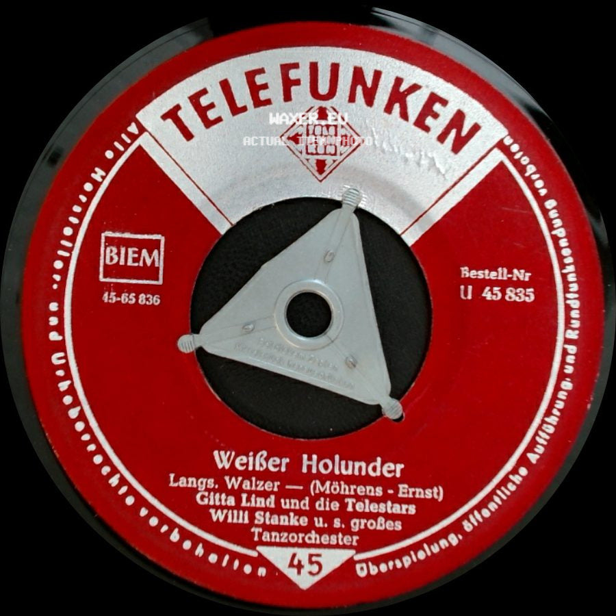 Gitta Lind Und Die Telestars, Willi Stanke U. S. Großes Tanzorchester - Weißer Holunder / Wenn Wir Uns Wiederseh'n side A
