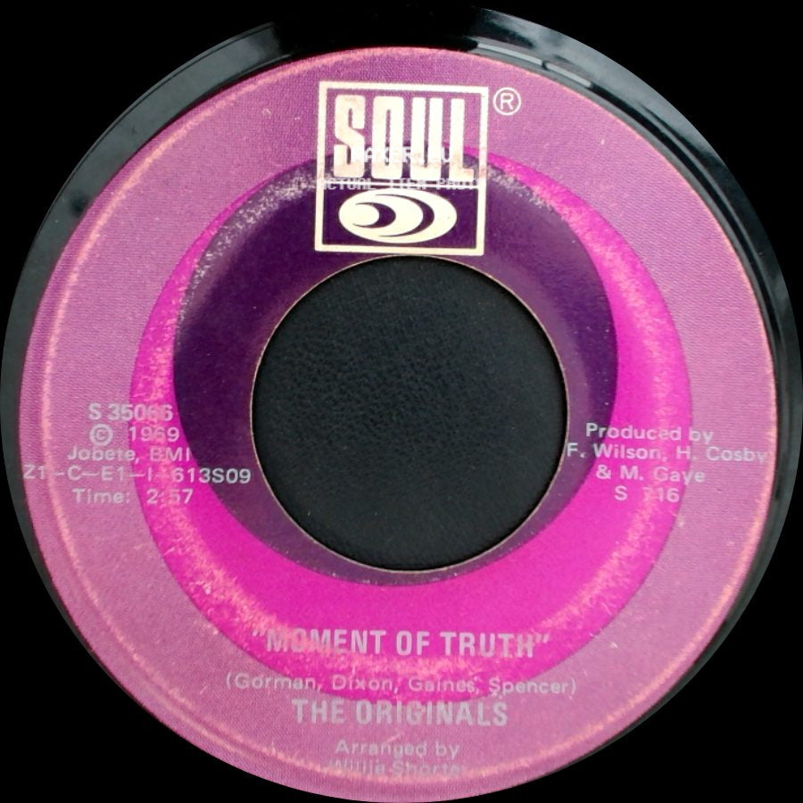 The Originals - Baby, I'm For Real / Moment Of Truth side B