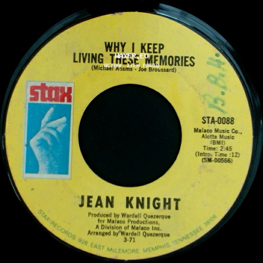 Jean Knight - Mr. Big Stuff / Why I Keep Living These Memories side B