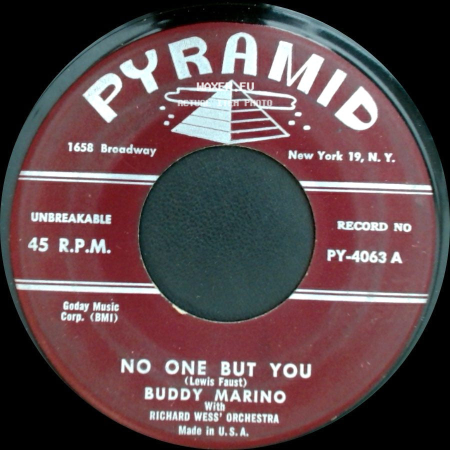 Buddy Marino - No One But You / If There's No You side A