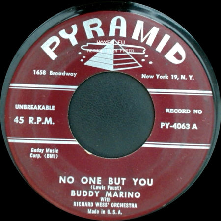 Buddy Marino - No One But You / If There's No You side A