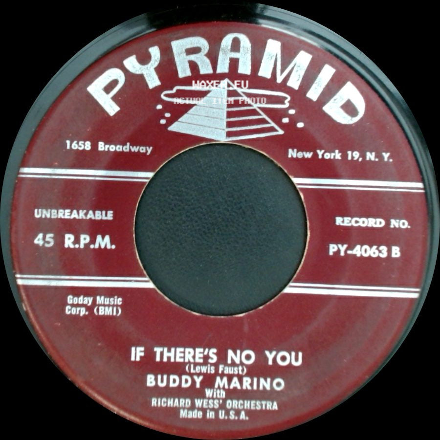Buddy Marino - No One But You / If There's No You side B