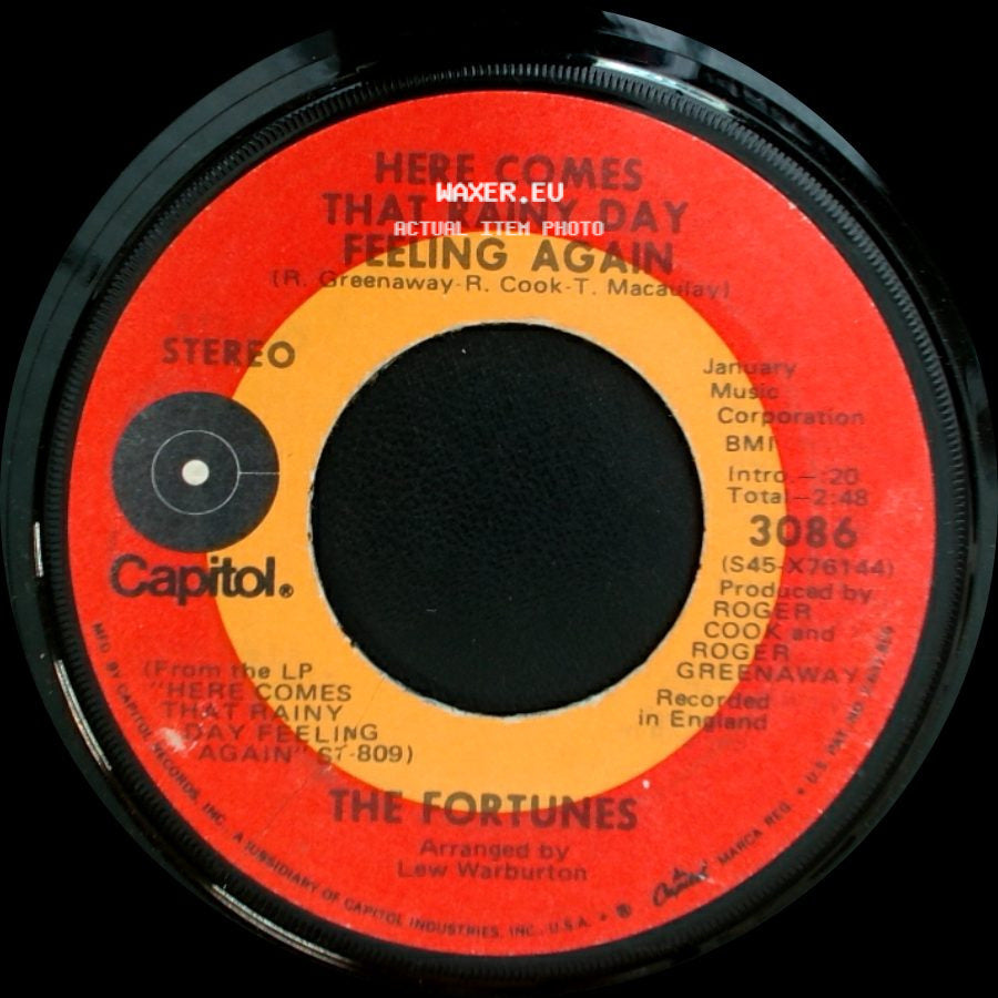 The Fortunes - Bad Side Of Town / Here Comes That Rainy Day Feeling Again side B
