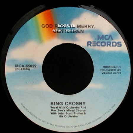 Bing Crosby - White Christmas / God Rest Ye Merry, Gentlemen side B