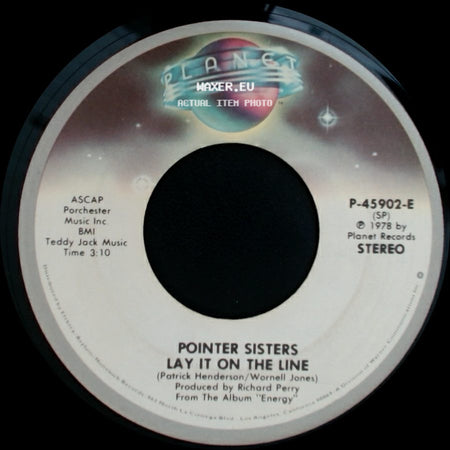Pointer Sisters - Happiness / Lay It On The Line side B