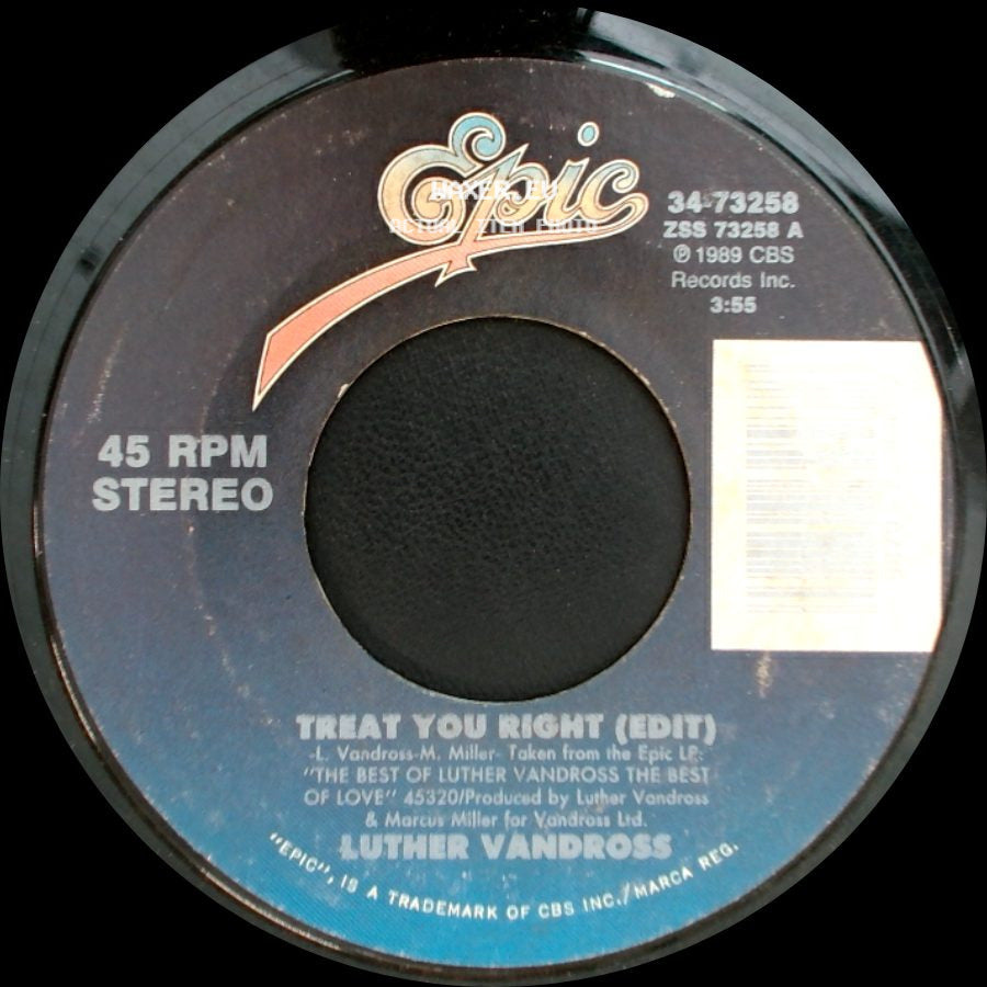 Luther Vandross - I Know You Want To / Treat You Right (Edit) side B