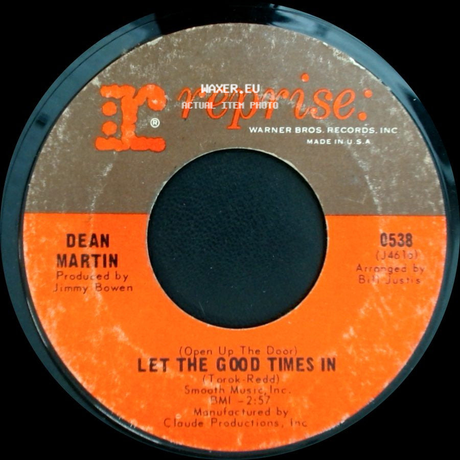 Dean Martin - (Open Up The Door) Let The Good Times In / I'm Not The Marrying Kind side A