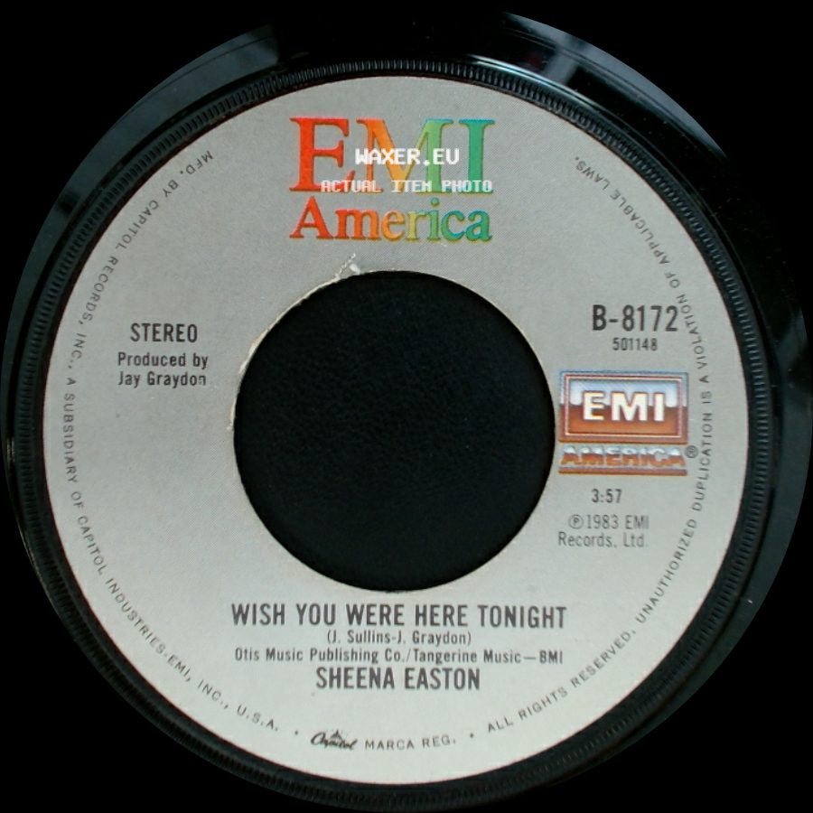 Sheena Easton - Wish You Were Here Tonight / Telefone (Long Distance Love Affair) side A