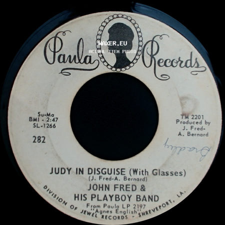 John Fred & His Playboy Band - When The Lights Go Out / Judy In Disguise (With Glasses) side B