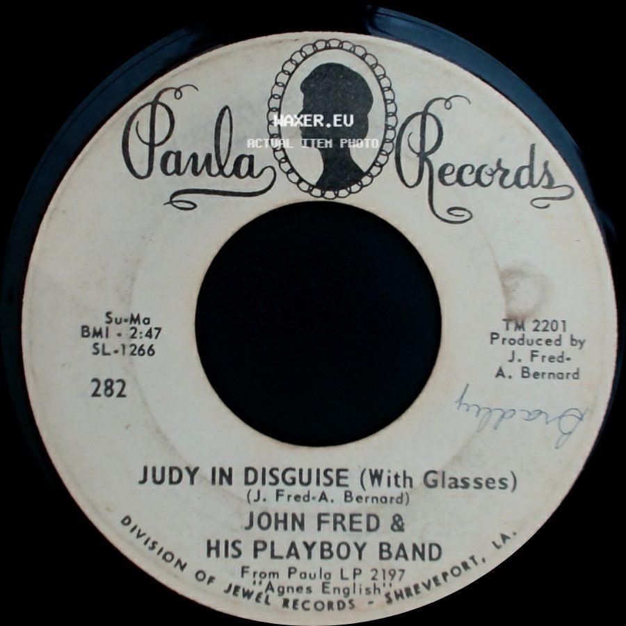 John Fred & His Playboy Band - When The Lights Go Out / Judy In Disguise (With Glasses) side B
