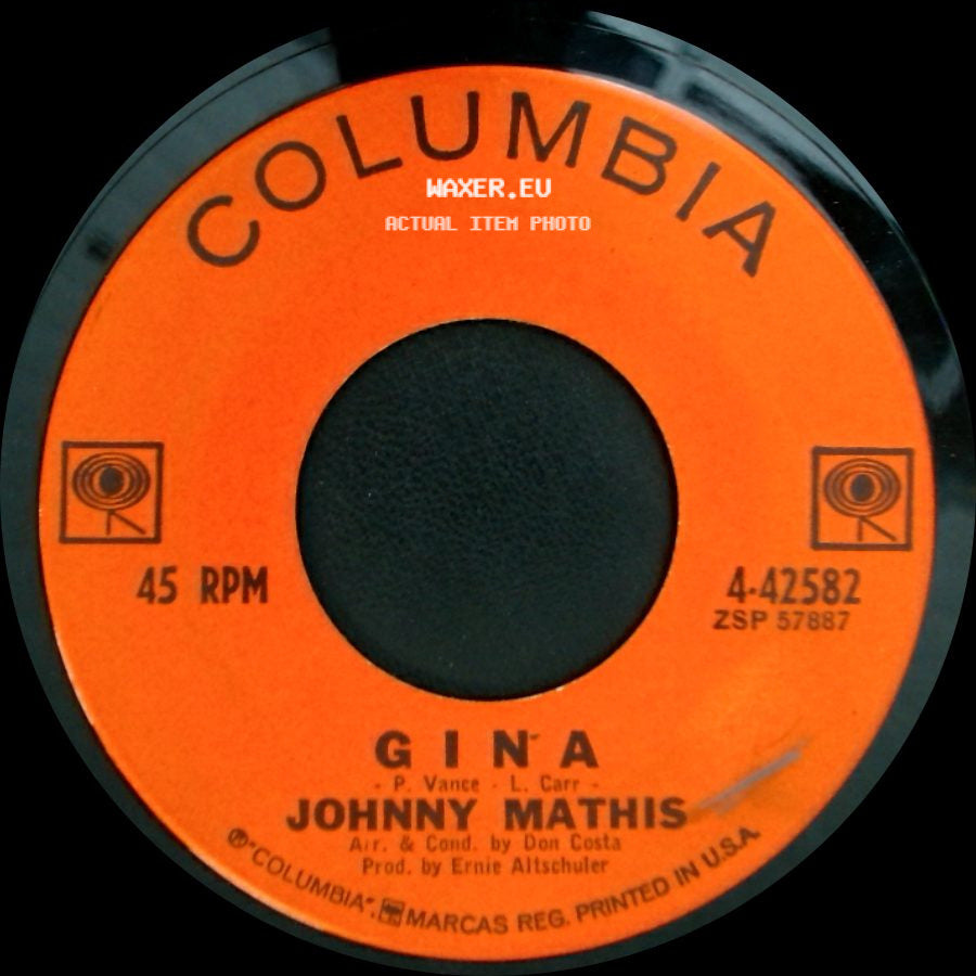 Johnny Mathis - I Love Her That's Why / Gina side B