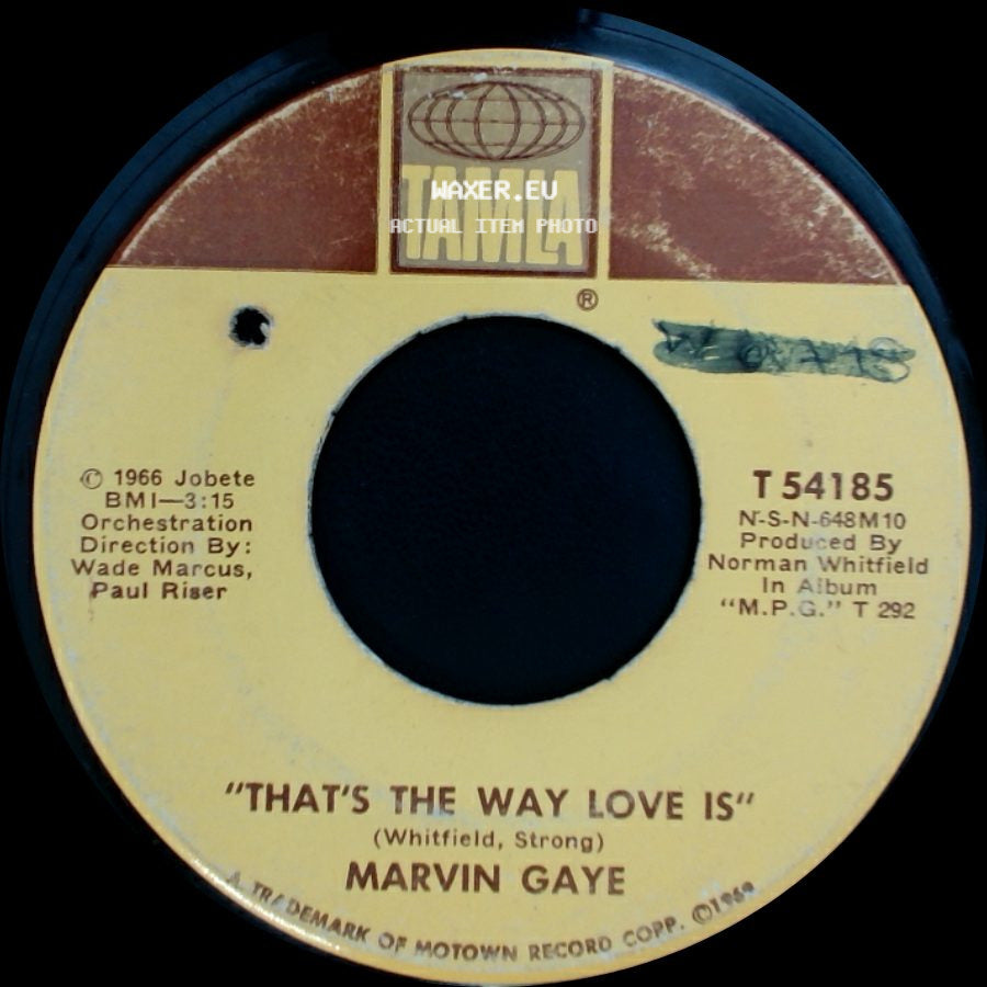 Marvin Gaye - That's The Way Love Is / Onna Keep On Tryin' Till I Win Your Love side A