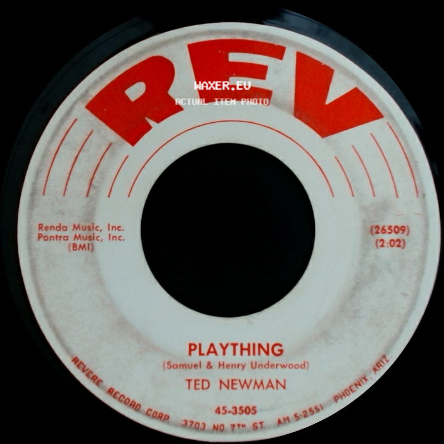 Ted Newman - Plaything / Unlucky Me side A