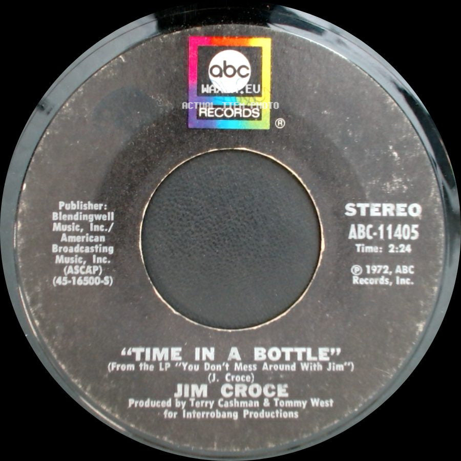 Jim Croce - Hard Time Losin' Man / Time In A Bottle side B