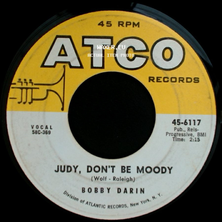 Bobby Darin - Splish Splash / Judy, Don't Be Moody side B