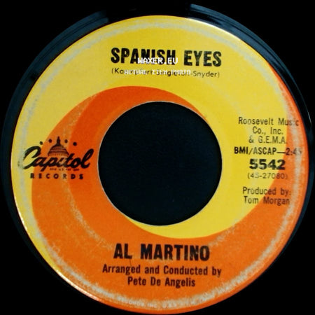 Al Martino - Melody Of Love / Spanish Eyes side B