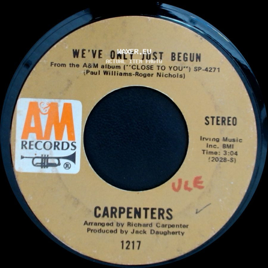 Carpenters - We've Only Just Begun / All Of My Life side A