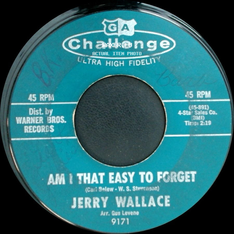 Jerry Wallace - Am I That Easy To Forget / Shutters And Boards side A