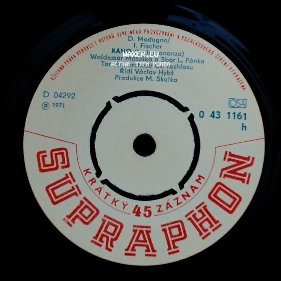 D. Modugno / I. Fischer / Hřišník A Fláma - Rano (La Lontananza) / Unknown Title B side A
