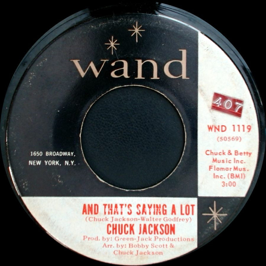 Chuck Jackson - And That's Saying A Lot / All In My Mind side A