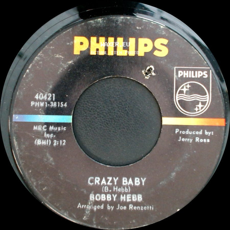 Bobby Hebb - Love Me / Crazy Baby side B