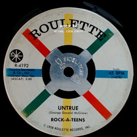 Rock-A-Teens - Woo-Hoo / Untrue side B