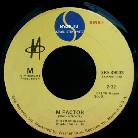 M Factor - Unknown Title A / Pop Muzik side A