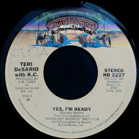 Teri Desario With K.C. / Teri Desario - Yes, I'm Ready / With Your Love side A