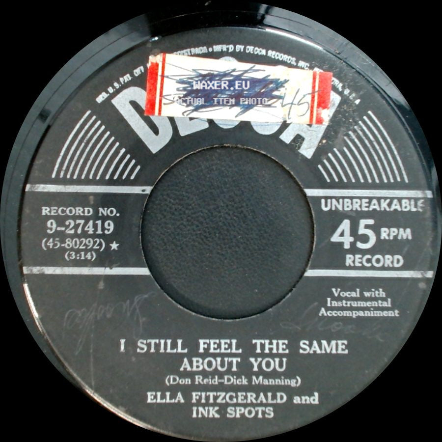 Ella Fitzgerald And Ink Spots - Little Small Town Girl (With The Big Town Dreams) / I Still Feel The Same About You side B