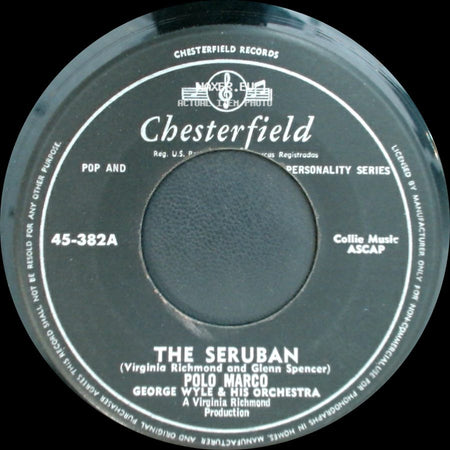 Polo Marco George Wyle & His Orchestra / Polo Marco - Take Your Lips Away / The Seruban side B