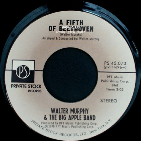 Walter Murphy & The Big Apple Band - California Strut / A Fifth Of Beethoven side B