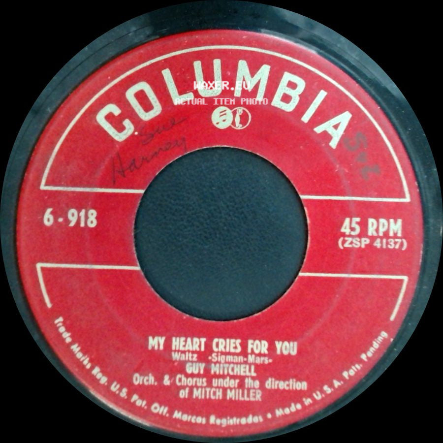 Guy Mitchell - The Roving Kind / My Heart Cries For You side B