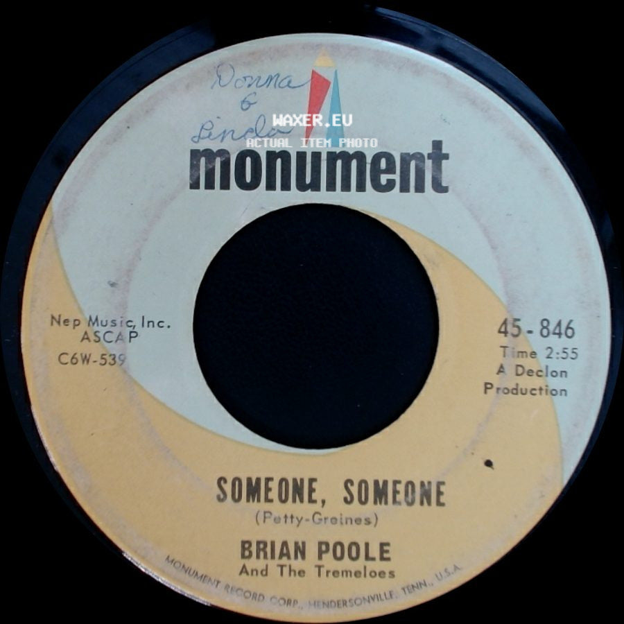 Brian Poole And The Tremeloes - Someone, Someone / (Meet Me) Where We Used To Meet side A