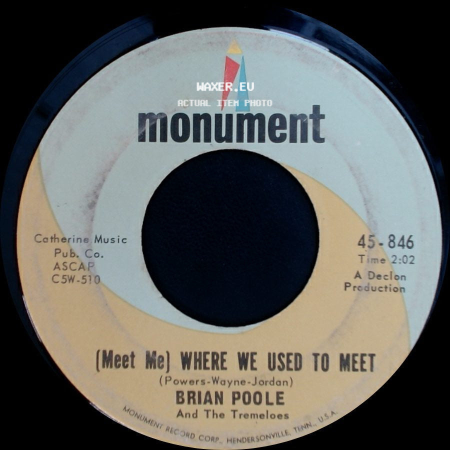 Brian Poole And The Tremeloes - Someone, Someone / (Meet Me) Where We Used To Meet side B
