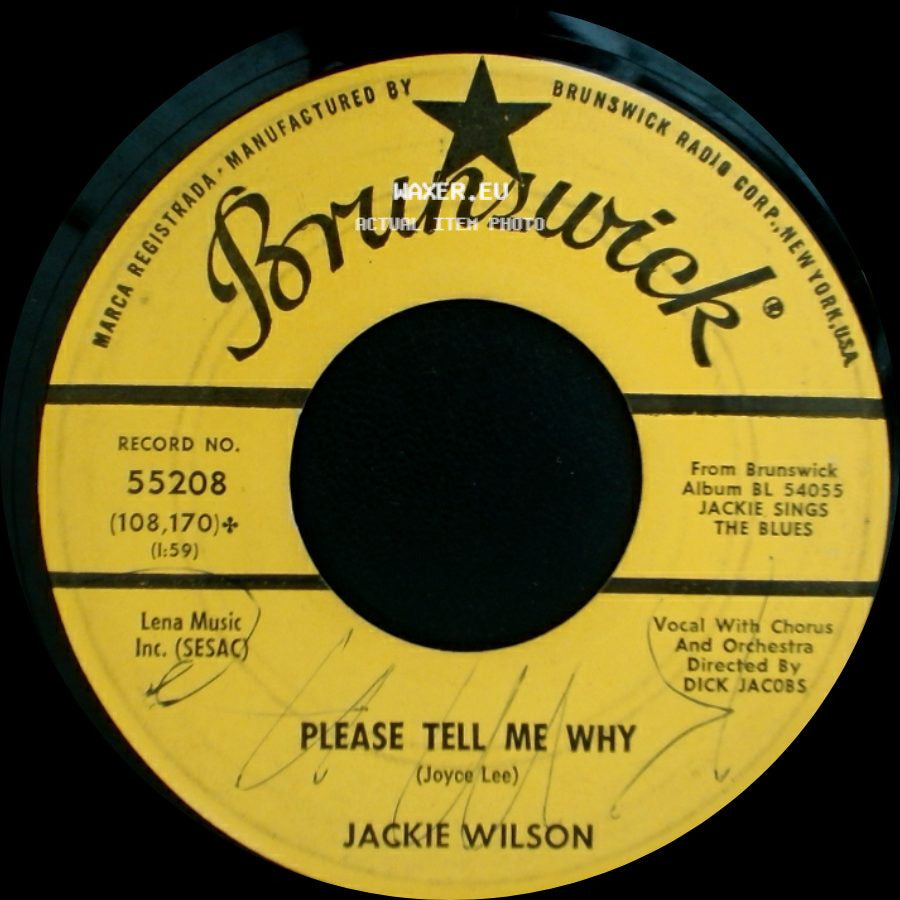 Jackie Wilson - Please Tell Me Why / Your One And Only Love side A
