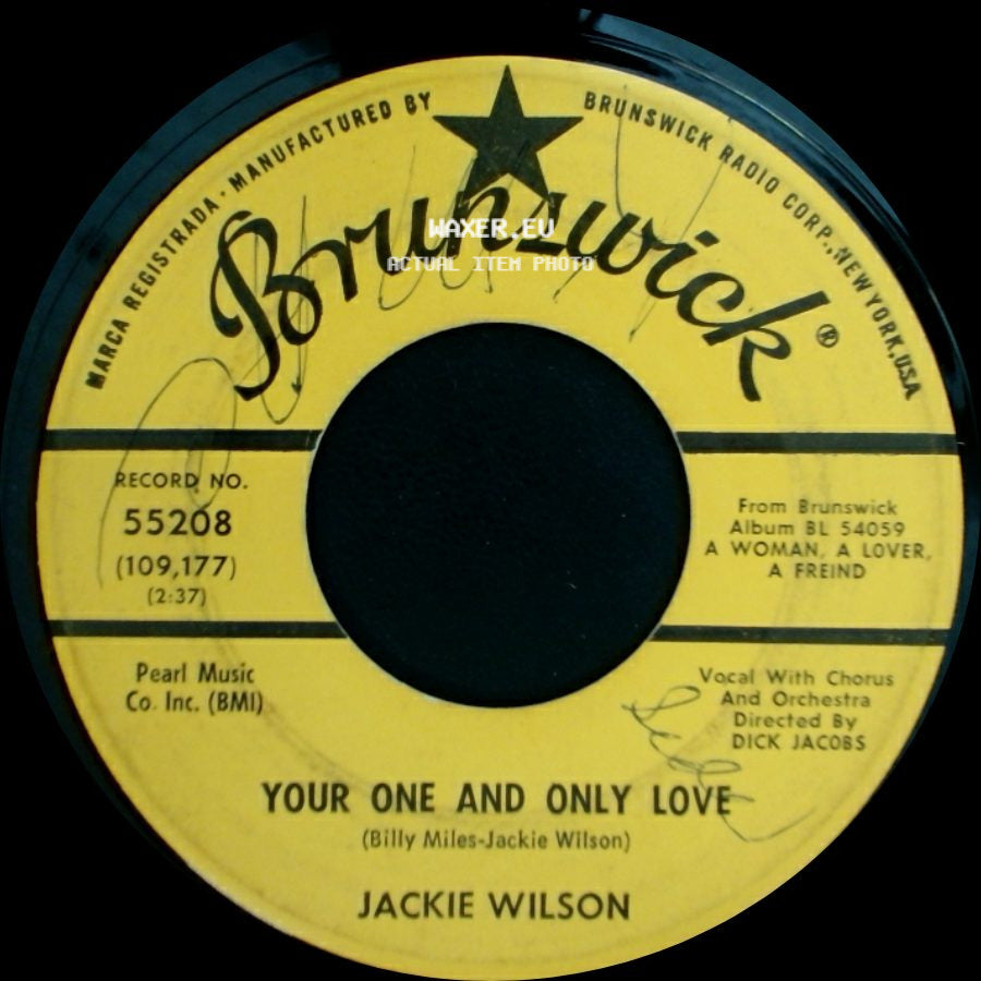 Jackie Wilson - Please Tell Me Why / Your One And Only Love side B