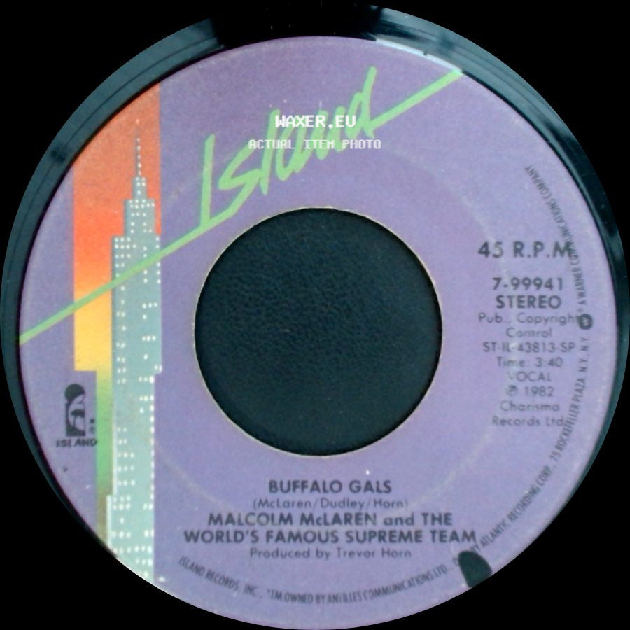 Malcolm Mclaren And The World's Famous Supreme Team / Malcolm Mclaren - Buffalo Gals / Buffalo Gals (Trad Square) side A