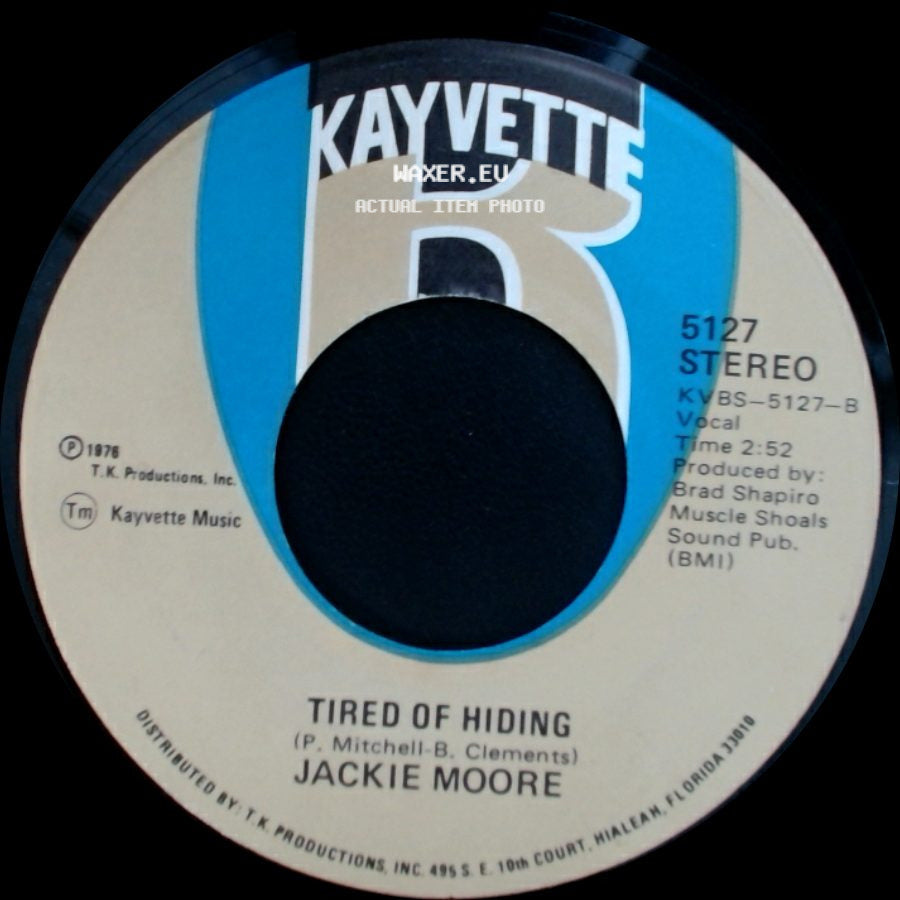 Jackie Moore - Disco Body (Shake It To The East, Shake It To The West) / Tired Of Hiding side B