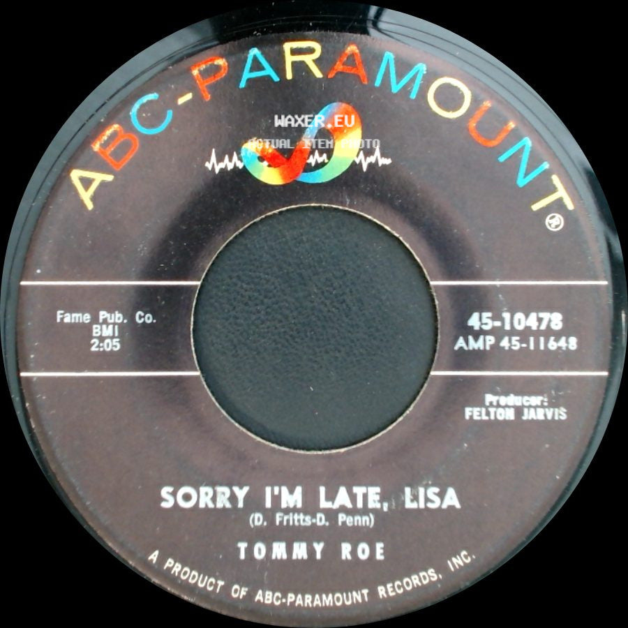 Tommy Roe - Sorry I'm Late, Lisa / Everybody side A