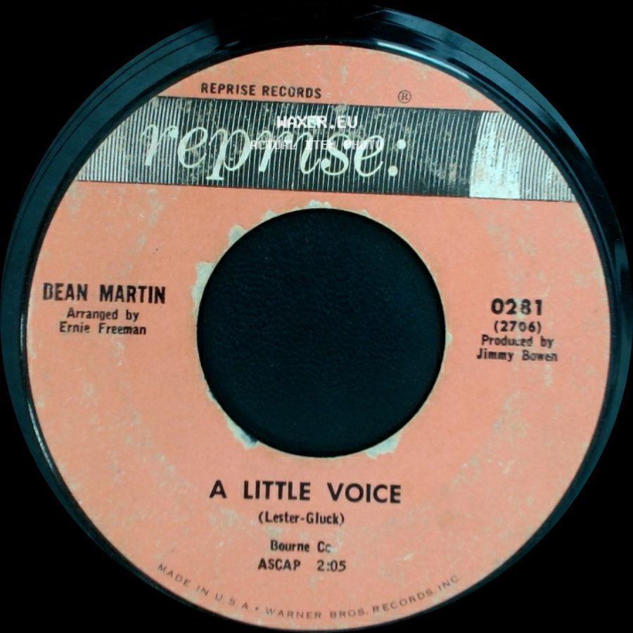 Dean Martin - Everybody Loves Somebody / A Little Voice side B